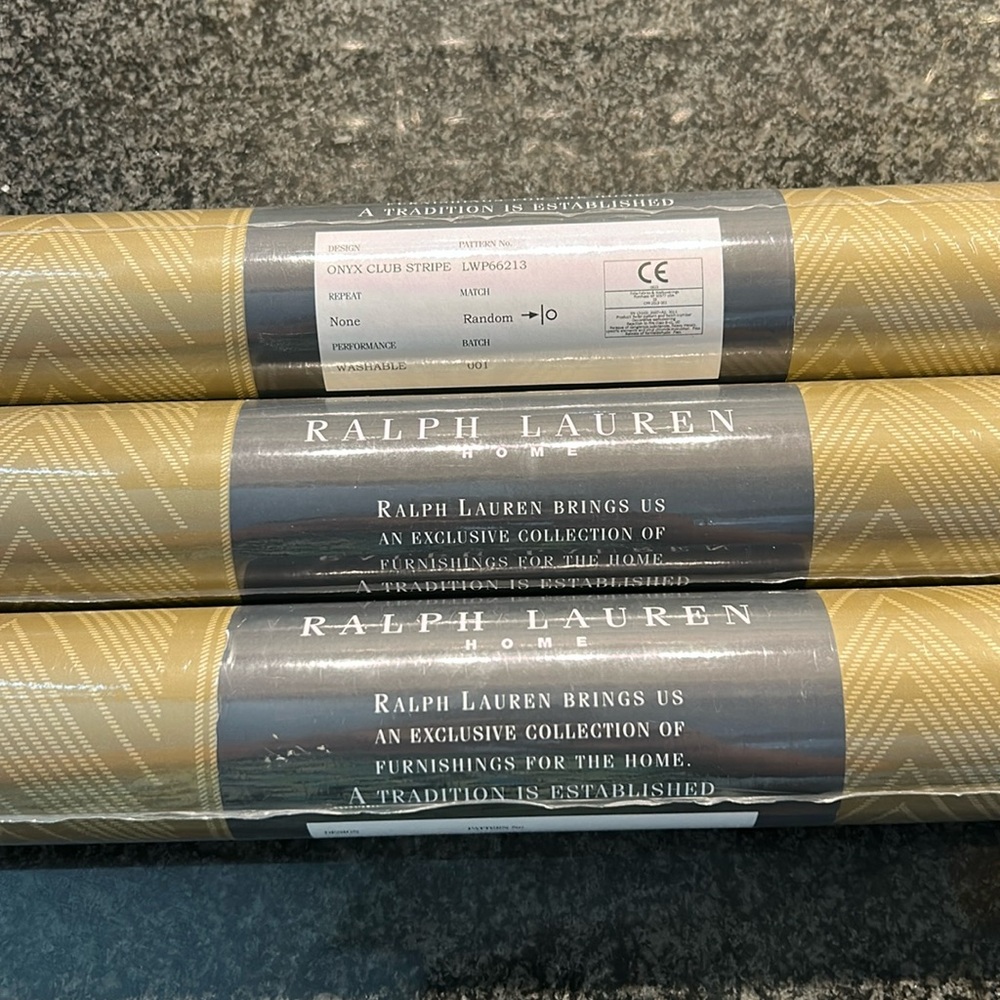 Ralph Lauren Home Double Roll Wallpaper  3 Rolls.  New in Package.